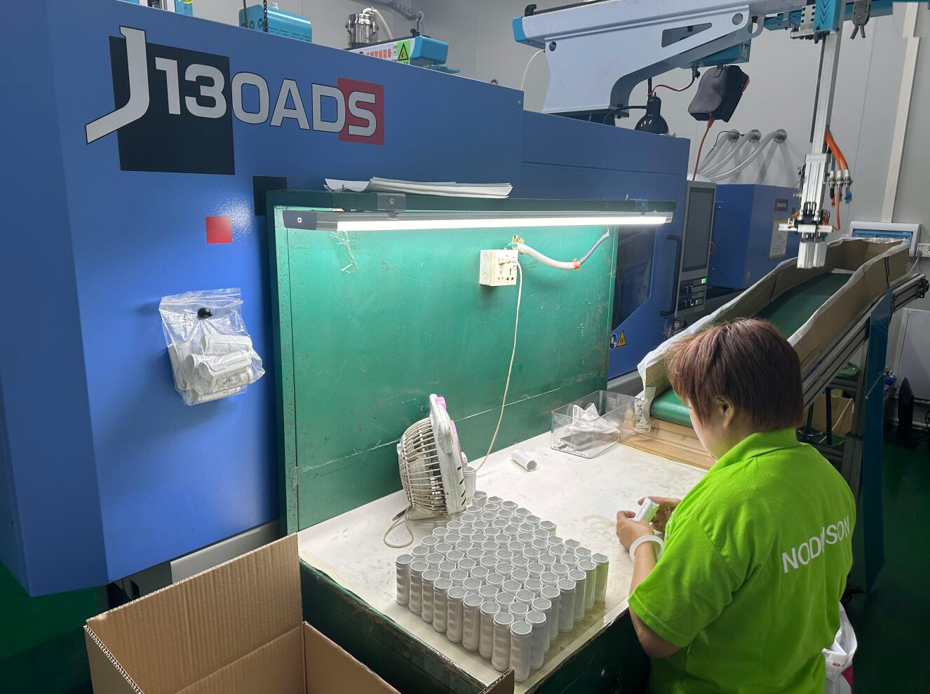 Injection molding work area